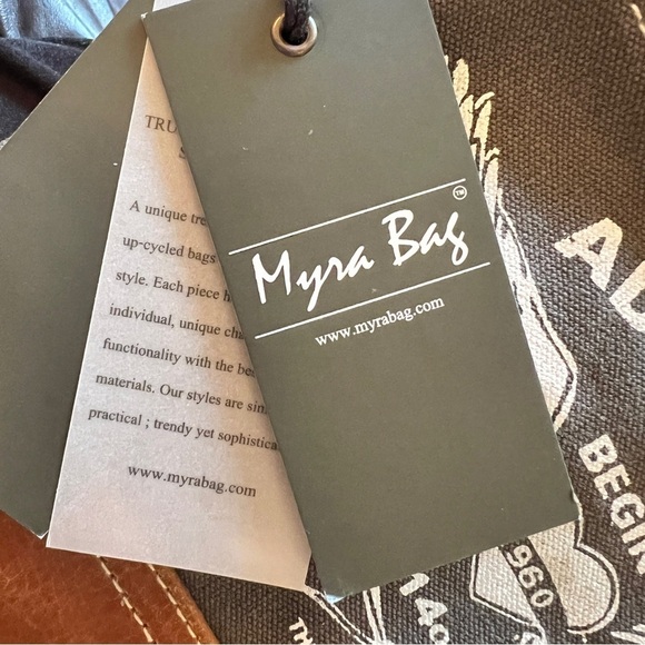 Myra Bag ADVENTURE BEGINS Distressed Pouch Wristlet Pouch Zip Pouch Clutch NEW - Picture 8 of 13